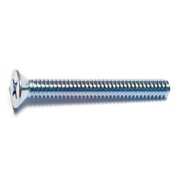 Midwest Fastener 1/4"-20 x 2 in Phillips Flat Machine Screw, Zinc Plated Steel, 100 PK 07310 - main
